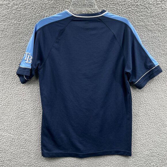 Tampa Bay Rays Womens Top Medium Blue MLB Baseball Cool Base Short Sleeve - Picture 2 of 10